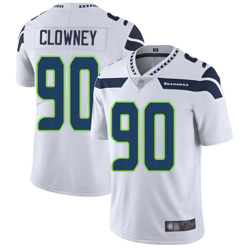 Seattle Seahawks Limited White Men Jadeveon Clowney Road Jersey NFL Football #90 Vapor Untouchable->women nfl jersey->Women Jersey